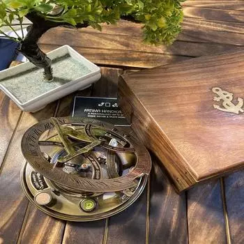 Персонализированный 5-дюймовый компас для солнечных часов, карманный компас, рабочий компас