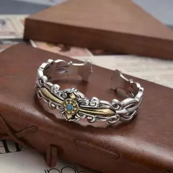 Персонализированный браслет с солнечными цветами для мужчин и женщин, модный ретро-стиль, маленький открытый браслет с инкрустацией из свежей меди, ювелирные изделия белый