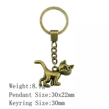 Персонализированный брелок ко Дню святого Валентина Брелки для ключей с изображением кошки, собаки, кролика, для дома, сада, для мужчин A09-1pcs-24x21mm