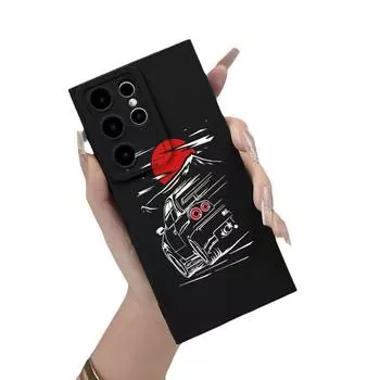 Персонализированный чехол для мобильного телефона Samsung S23A55 с рисунком спортивного автомобиля, защитный чехол на всю линзу от падений. Samsung A25 чёрный