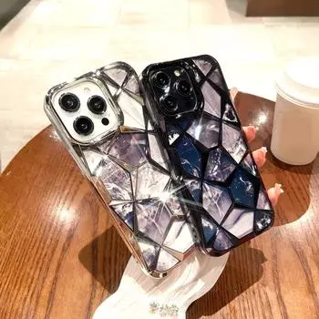 Персонализированный чехол для телефона с 3D-покрытием и мраморным узором для iPhone 11, 12, 13, 14, 15 Pro Max 11 Pro Max 12 Pro 13 Pro 14 Pro Max, мягкий чехол из ТПУ с защитой от падения iPhone 15 Pro Max чёрный