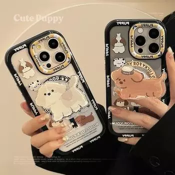 Персонализированный чехол для телефона с магнитным держателем в виде собаки-граффити 15promax