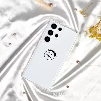 Персонализированный чехол для защиты линз от падения с изображением экспрессии для мобильного телефона Samsung S23A55 Samsung S21ULTRA прозрачный