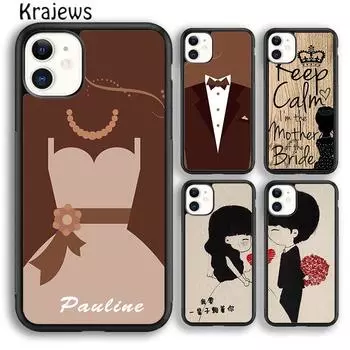 Персонализированный чехол Krajews для телефона с надписью «Mrs To Be Bride» для iPhone 14 5 6s 7 8 plus XR XS 11 12 13 pro max Samsung S21 S22ultra iPhone 6plus