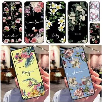 Персонализированный чехол с цветочными ботаническими названиями для POCO F3 F4 X4 GT M5 M4 X3 Pro, чехол для Xiaomi 11T Pro 13 12X 11 12 Lite 12T Pro Mi 12