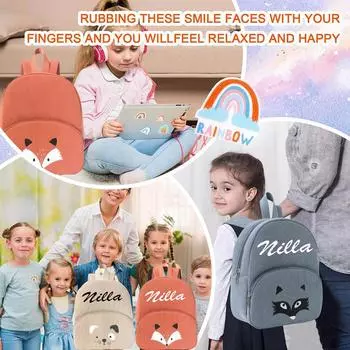 Персонализированный детский рюкзак с вышитым именем, подходящий для мальчиков и девочек, рюкзак для детского сада, рюкзак для начальной школы One Size синий