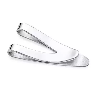 Персонализированный гравируемый большой широкий прочный простой простой зажим для денег для мужчин, подростков, отцов, серебряный тон, нержавеющая сталь для держателя карт, настраиваемый