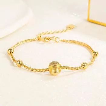 Персонализированный и элегантный браслет с имитацией текстуры кошачьего глаза, браслет из золотых бусин Shajin Road Tong, милый браслет с текстурой кошачьего глаза, бисером Adjustable size