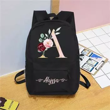 Персонализированный индивидуальный рюкзак с инициалами для девочек, детей, дошкольный рюкзак, школьная сумка, рюкзак, детские подарки