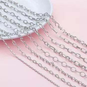 Персонализированный комплект браслетов из титана и нержавеющей стали в стиле хип-хоп для матери и ребенка 2*4 long box chain, 1 meter/bag