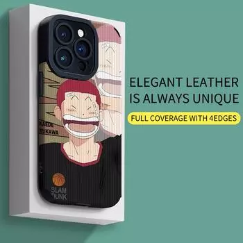 Персонализированный кожаный мягкий силиконовый чехол для телефона с мультяшным баскетбольным идолом для пары Slam Dunk, задняя крышка с объективом камеры, полная защита iPhone 7 чёрный