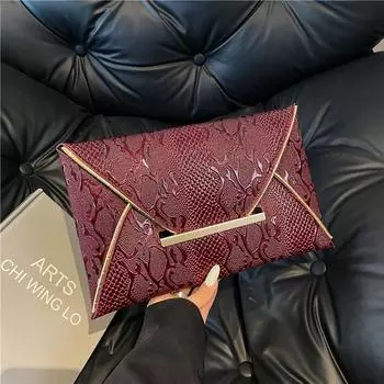 Персонализированный креативный клатч модный узор из змеиной кожи сумка для мобильного телефона модный иностранный стиль ins дизайн контрастный чёрный