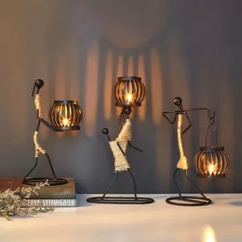 Персонализированный креативный подсвечник в европейском стиле, украшение стола в скандинавском стиле для бара, бара