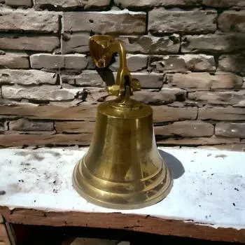 Персонализированный латунный дверной колокольчик ручной работы, домашний декор ручной работы, оригинальный колокольчик для входа, внутренний/наружный морской колокольчик, традиционный подвесной колокольчик