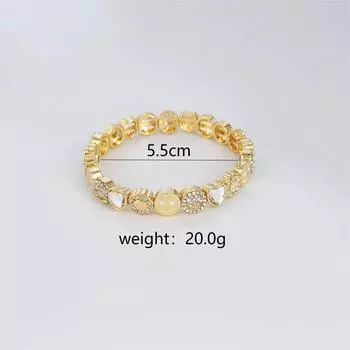 Персонализированный легкий роскошный белый браслет с бриллиантами в виде сердца и смайлика для девушки, подходящий для повседневной носки женщин