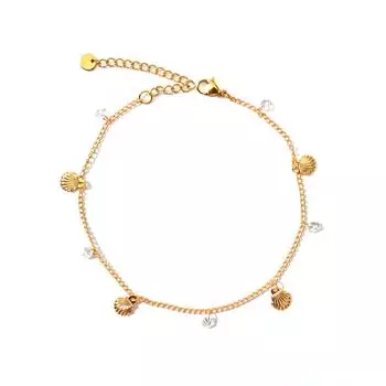 Персонализированный модный браслет на щиколотку в пляжном стиле с подвеской в виде морской звезды, не выцветает