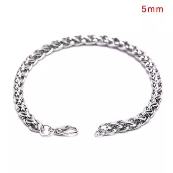 Персонализированный мужской браслет-цепочка с цветочной корзиной из титановой стали