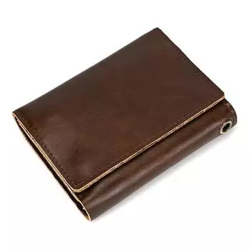 Персонализированный мужской кожаный кошелек с цепочкой Trifold Custom Chain Wallet for Men Personalized
