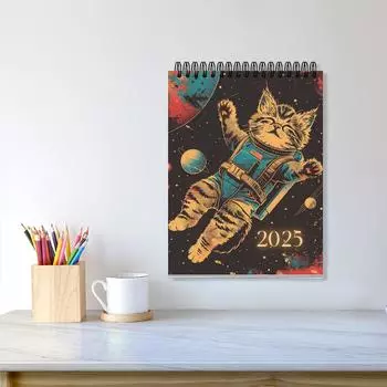 Персонализированный настенный календарь на тему домашних животных с высококачественной печатью, идеально подходящий для памятных подарков жёлтый