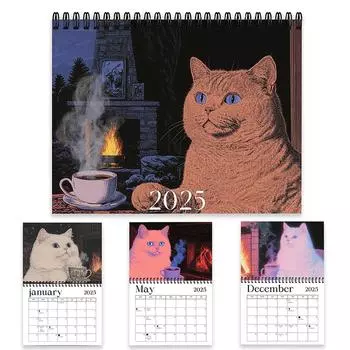 Персонализированный настенный календарь на тему домашних животных с высококачественной печатью, идеально подходящий для памятных подарков One Size