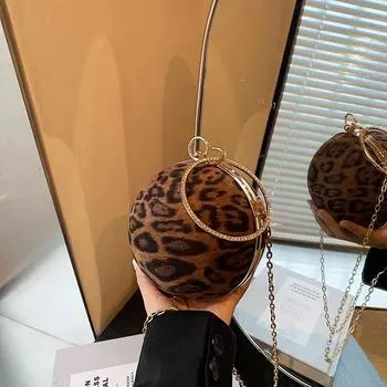 Персонализированный нишевый дизайн маленькая круглая сумка 2024 осень и зима новая корейская версия модная сумка-мессенджер через плечо цепочка банкетная сумка чёрный