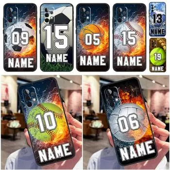 Персонализированный номер хоккей баскетбол чехол для Samsung Galaxy A52 A72 A13 A33 A53 A73 A51 A71 A50 A04S A52S A12 A22 A32 чехол Samsung A53 5G