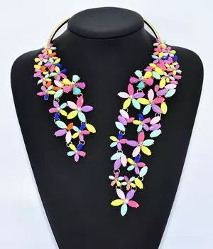 Персонализированный ошейник из сплава со стразами, преувеличенное ожерелье, аксессуары, короткая цепочка на ключицу