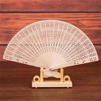 Персонализированный портативный деревянный веер, свадебные сувениры, подарки для гостей, веер из сандалового дерева, украшение для вечеринки, 20 см, складной деревянный веер