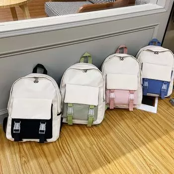 Персонализированный рюкзак с вышитой именной биркой для студентки кампуса, ученицы средней школы, уличный модный рюкзак One Size розовый