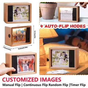 Персонализированный семейный альбом Ретро механический с ручным приводом Альбом с перекидными страницами Изготовленный на заказ альбом с перекидными страницами One Size