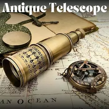 Персонализированный телескоп, телескоп с индивидуальной гравировкой, индивидуальный подарок в виде подзорной трубы, уникальные дизайнерские латунные подарки для туристов, подарки на день рождения M коричневый