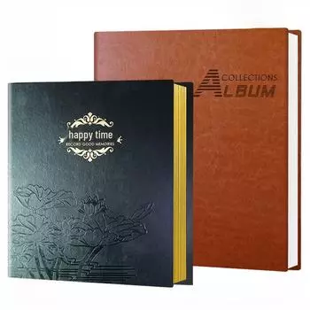 Персонализируемый кожаный фотоальбом с самоклеящимися страницами для картин размером 16 дюймов, большой емкости формата А3 и А4