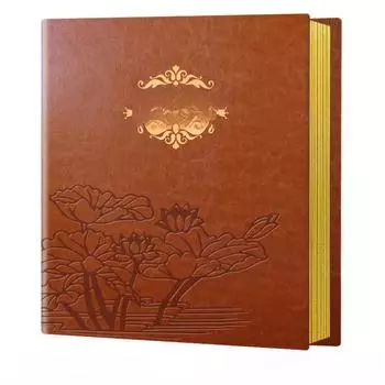 Персонализируемый кожаный памятный фотоальбом с ламинированной обложкой и самоклеящимися страницами формата А4