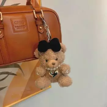 Персонализируемый плюшевый милый брелок-подвеска в виде медведя и мобильного телефона