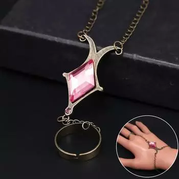 Персонаж аниме Magica Akemi Homura, браслет для косплея, ромбовидный фиолетовый драгоценный камень, ручная цепочка, реквизит, ювелирные изделия, подарки