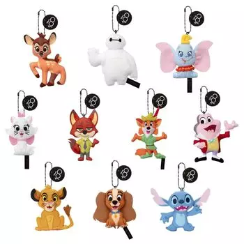 Персонаж Диснея Disney100 Plush Mini Mascot BOX Мягкая игрушка Высота Приблизительная. 8 см каждая [10 штук]