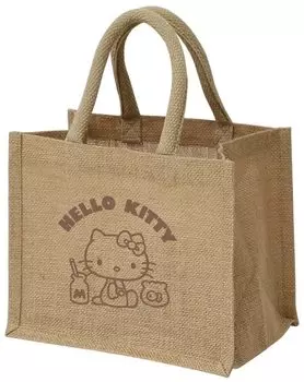 Персонаж Джут Милый Мини Конопляный Джут Компактный Отдых Обед Джут Мини Сумка Мини Сумка с Корзиной Сумка с Сумкой Эко Компактный Натуральный Персонаж Sanrio