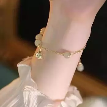 Персонаж Фу Lucky Hetian Нефритовый Браслет Симпатичные Темпераментные Ювелирные Изделия