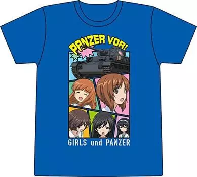 Персонаж и футболка Platz Girls Panzer (Размер XL) синий
