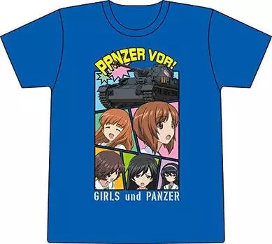 Персонаж и футболка Platz Girls Panzer (Размер L) синий