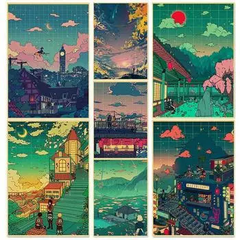 Персонаж японского аниме Наруто Саске Какаши ночной постер для комнаты декоративное искусство картина мультфильм ретро 21cm30cm NoFrame