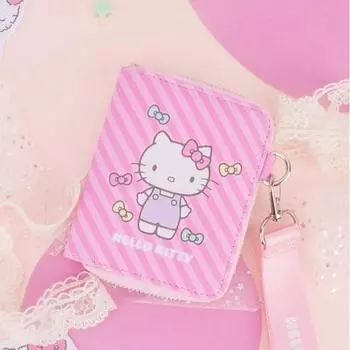 Персонаж Sanrio Hello Kitty Half Wallet Student Junior Wallet, популярный персонаж в Корее