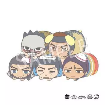 Персонажи Chugai Mining Golden Kamuy x Sanrio, плюшевый талисман Mochikororin, тип B, КОРОБКА, 5 видов, 5 штук, 80 мм, изготовлено из полиэстера, прибл.