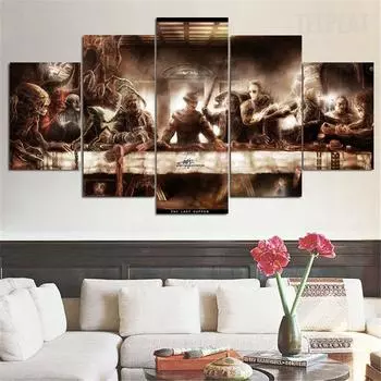 Персонажи фильмов Last Super 5 шт., настенное искусство, печать на холсте, постеры, картины, картина маслом для гостиной, домашний декор, фотографии 20x35 20x45 20x55cm