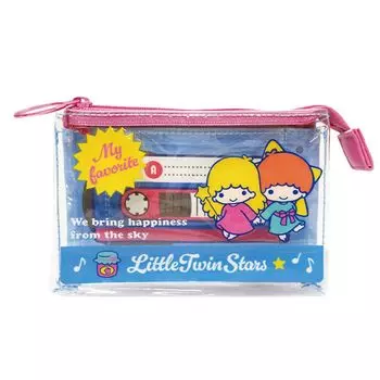 Персонажи компании K Sanrio (Урожай ретро) Прозрачный чехол в виде кассеты Little Twin Stars SAV-CK-TS