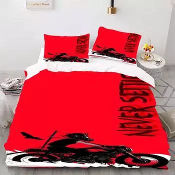 Персонажи - Комплект одеяла с цифровой печатью - Полиэстер - Декор спальни - 1 покрывало + 2 наволочки (нет подушки) 173x229cm