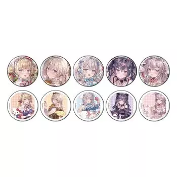 Персонажи Momoko x Sanrio 01 Коробка из 10 банок значков [Иллюстрация совместной работы]