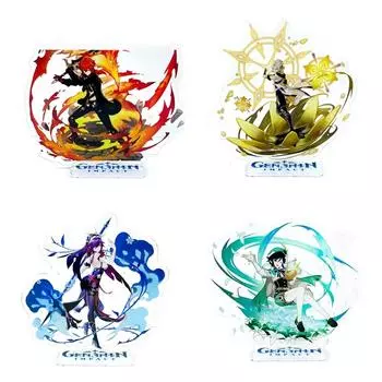 Персонажи Mondstadt Diluc Albedo Rosaria Venti, акриловая подставка, игрушечная фигурка