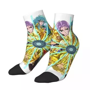 Персонажи Saint Seiya Аниме Носки Мужские Мужские Женские Зимние Чулки Печатные 30cm