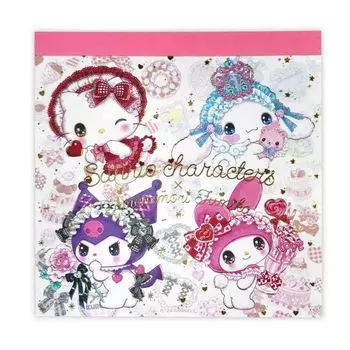 Персонажи Sanrio Memo La Mode Mix Fumika Amenomori [Блокнот] Pad/A